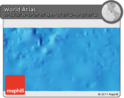 Physical 3D Map of the Area around 12° 11' 54" N, 96° 49' 29" W
