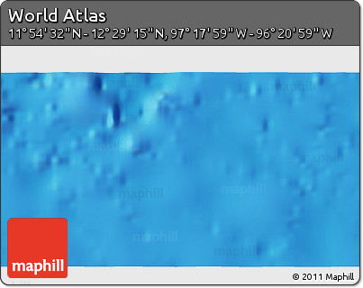Physical 3D Map of the Area around 12° 11' 54" N, 96° 49' 29" W