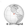 Outline Map of the Area around 12° 11' 54" N, 97° 40' 30" W, rectangular outline