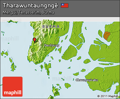Physical 3D Map of Tharawuntaungngē