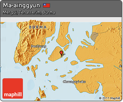 Political 3D Map of Ma-ainggyun