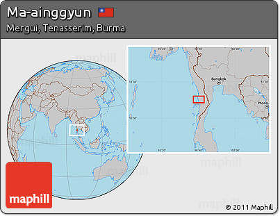 Gray Location Map of Ma-ainggyun
