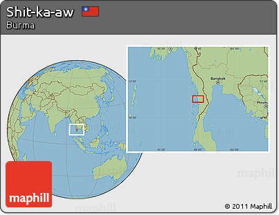 Savanna Style Location Map of Shit-ka-aw