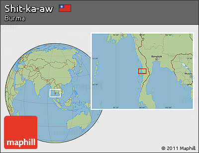 Savanna Style Location Map of Shit-ka-aw