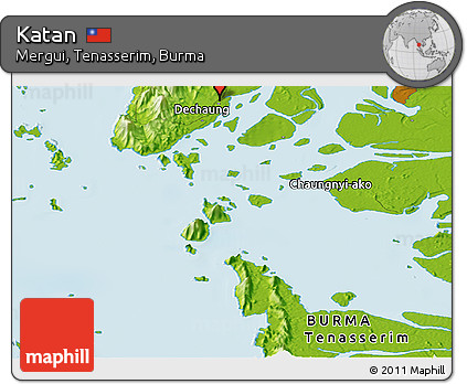 Physical Panoramic Map of Katan