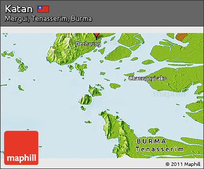 Physical Panoramic Map of Katan
