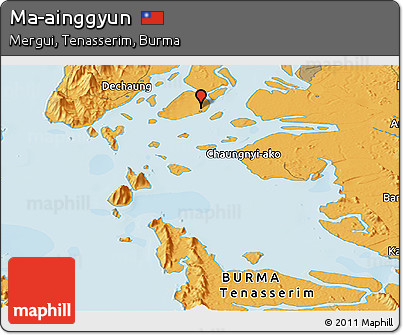 Political Panoramic Map of Ma-ainggyun