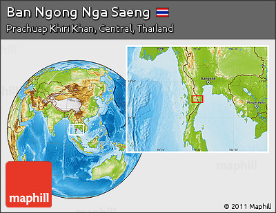 Physical Location Map of Ban Ngong Nga Saeng