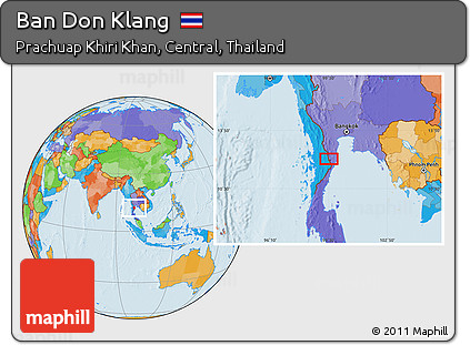 Political Location Map of Ban Don Klang