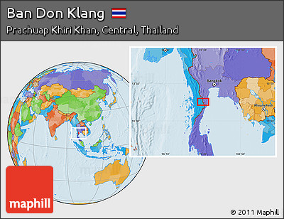 Political Location Map of Ban Don Klang