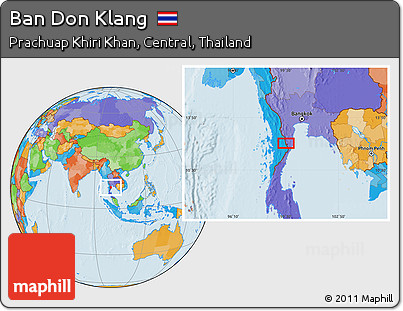 Political Location Map of Ban Don Klang