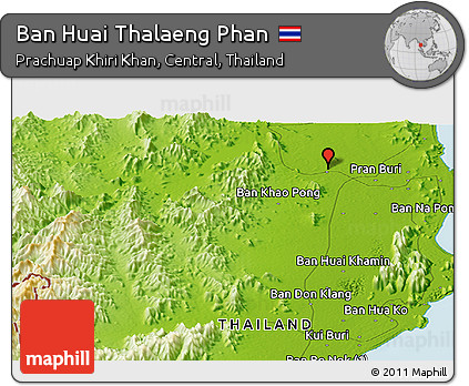Physical Panoramic Map of Ban Huai Thalaeng Phan