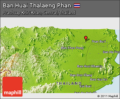 Physical Panoramic Map of Ban Huai Thalaeng Phan
