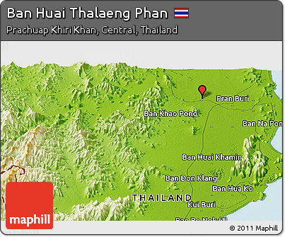 Physical Panoramic Map of Ban Huai Thalaeng Phan