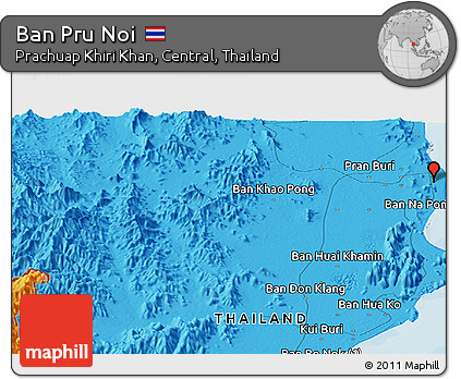 Political Panoramic Map of Ban Pru Noi