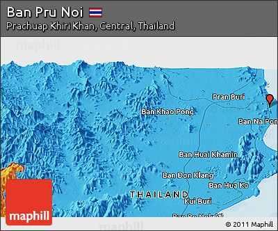 Political Panoramic Map of Ban Pru Noi