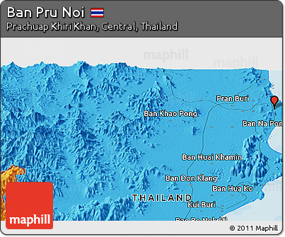 Political Panoramic Map of Ban Pru Noi
