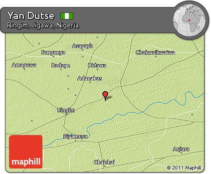 Physical 3D Map of Yan Dutse