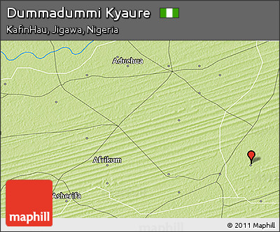 Physical 3D Map of Dummadummi Kyaure
