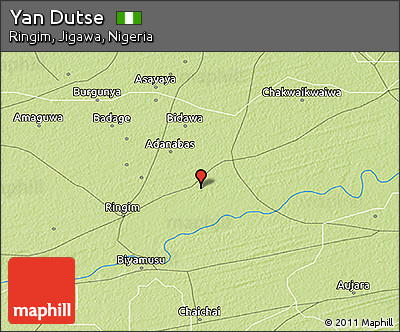 Physical 3D Map of Yan Dutse
