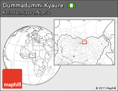 Blank Location Map of Dummadummi Kyaure