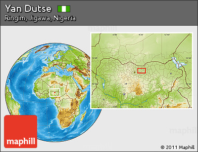 Physical Location Map of Yan Dutse