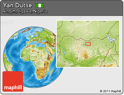 Physical Location Map of Yan Dutse