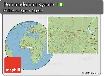 Savanna Style Location Map of Dummadummi Kyaure