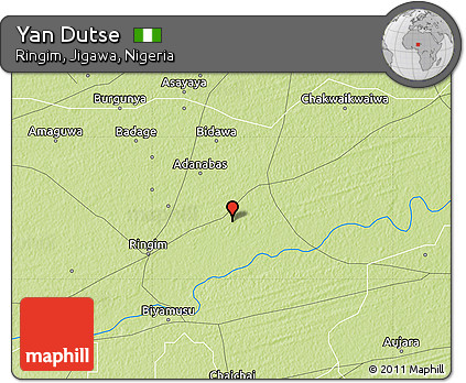 Physical Map of Yan Dutse