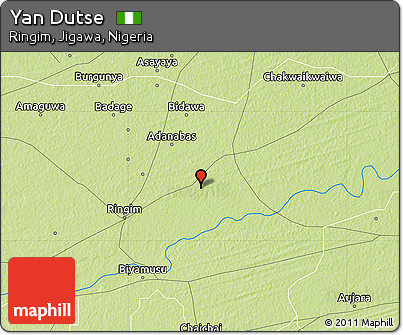 Physical Map of Yan Dutse