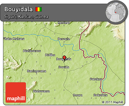Physical 3D Map of Bouyidala
