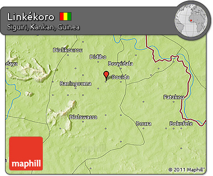 Physical 3D Map of Linkékoro