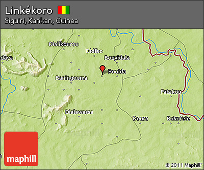 Physical 3D Map of Linkékoro