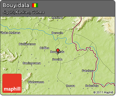 Physical 3D Map of Bouyidala