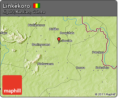 Physical 3D Map of Linkékoro