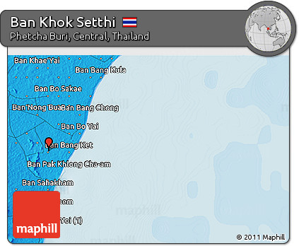 Political 3D Map of Ban Khok Setthi