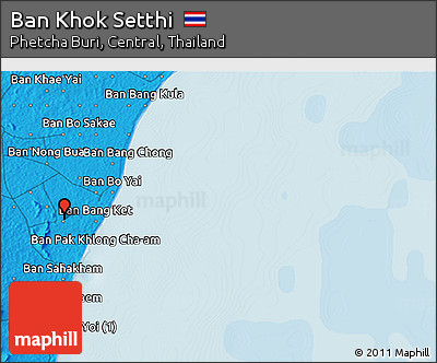 Political 3D Map of Ban Khok Setthi