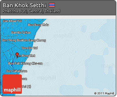Political 3D Map of Ban Khok Setthi
