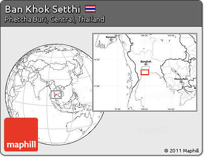 Blank Location Map of Ban Khok Setthi