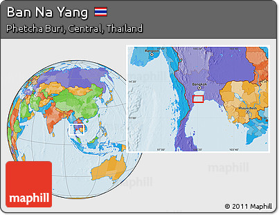 Political Location Map of Ban Na Yang