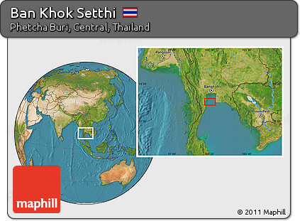 Satellite Location Map of Ban Khok Setthi