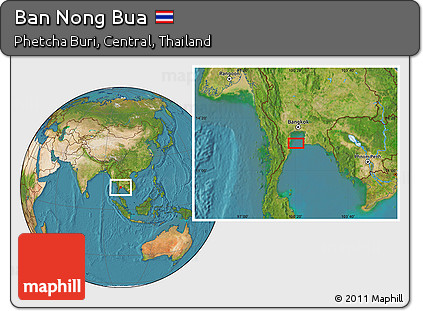 Satellite Location Map of Ban Nong Bua