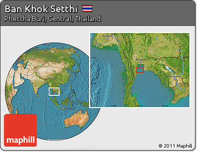Satellite Location Map of Ban Khok Setthi