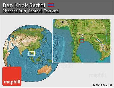 Satellite Location Map of Ban Khok Setthi