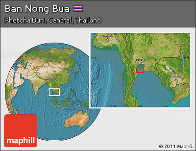 Satellite Location Map of Ban Nong Bua