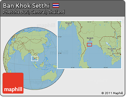 Savanna Style Location Map of Ban Khok Setthi