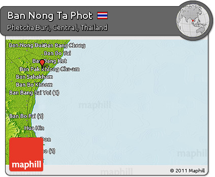 Physical Panoramic Map of Ban Nong Ta Phot