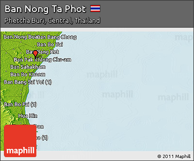 Physical Panoramic Map of Ban Nong Ta Phot
