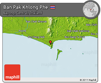 Physical 3D Map of Ban Pak Khlong Phe