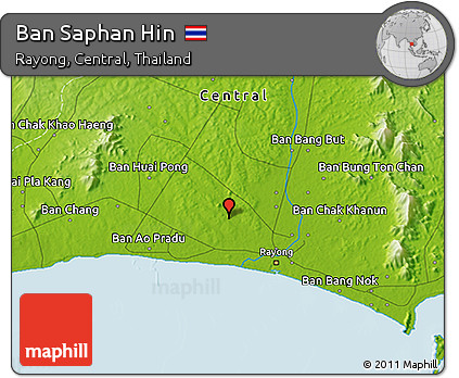 Physical 3D Map of Ban Saphan Hin